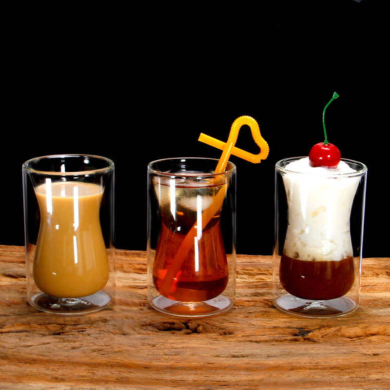 Hand-made Double Insulated Glass Drinking Cup