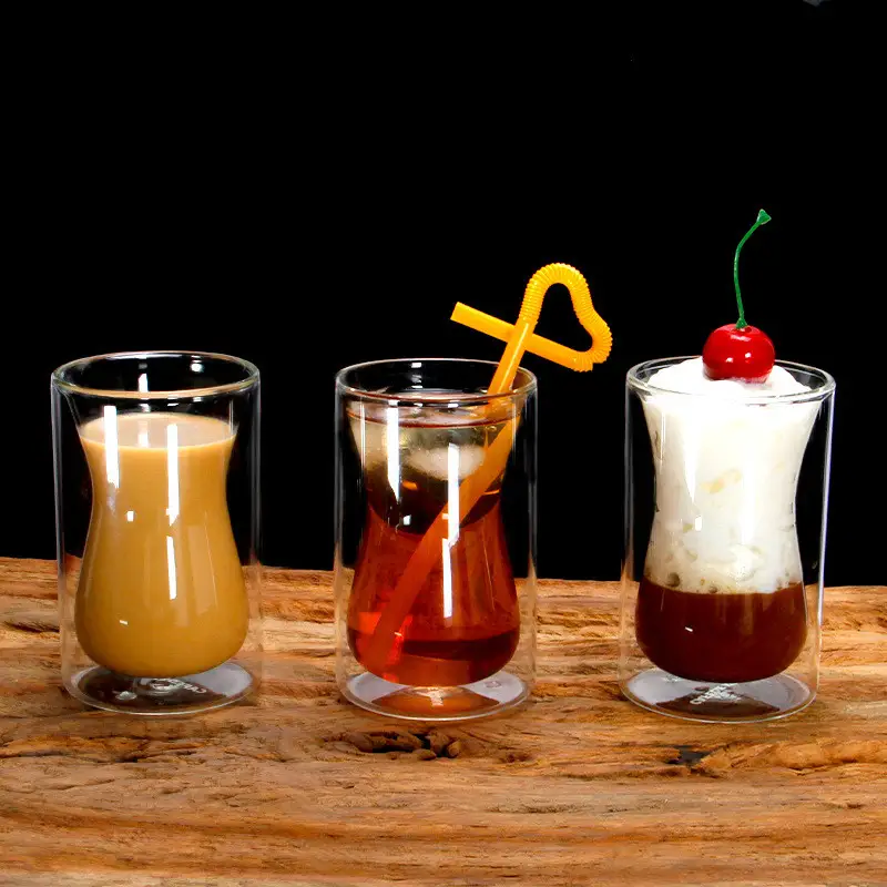 Hand-made Double Insulated Glass Drinking Cup