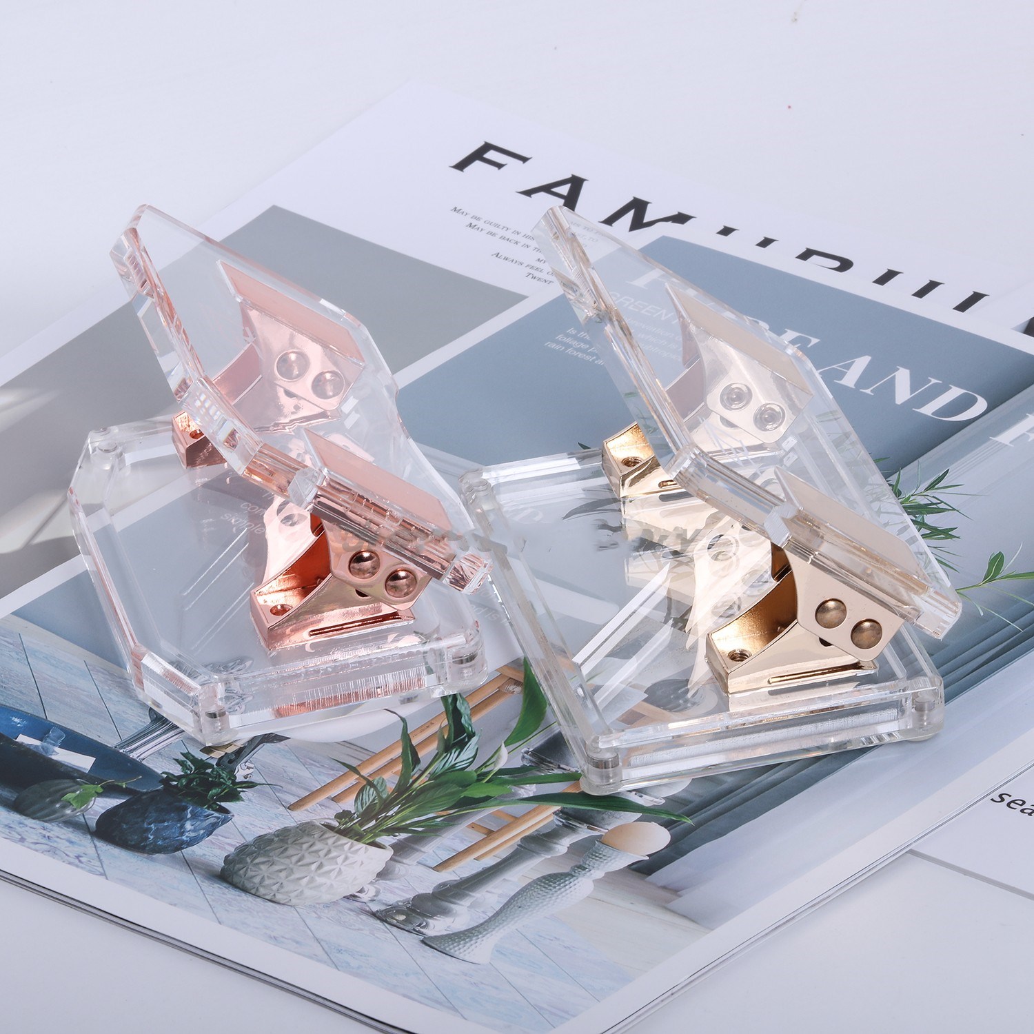 Nordic Style High-End Metal Acrylic Puncher Student Office Stationery