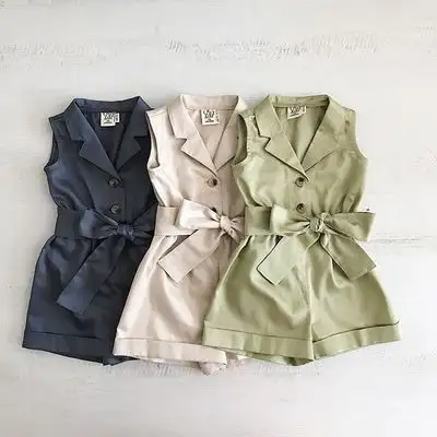 Baby Clothes Sleeveless One Pieces Romper Jumpsuit For Girls