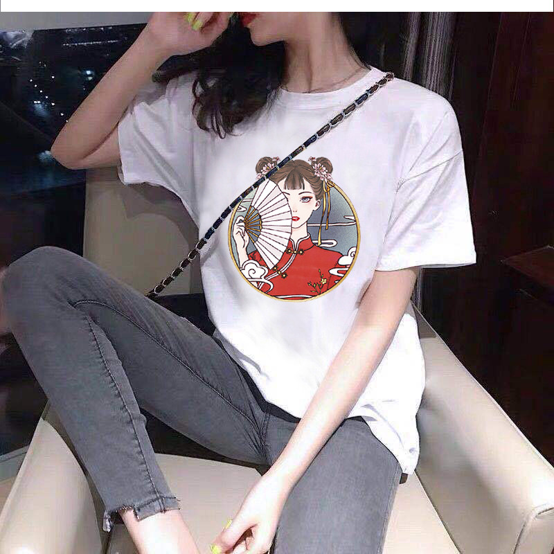 Plus Size White Top Women New Super Hot Summer Couple Wear