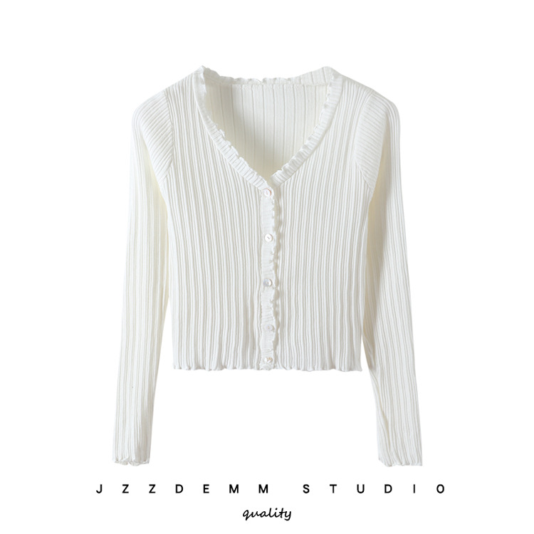 Thin Ice Silk Knitted Cardigan Shawl Sun Protection Short Coat Top