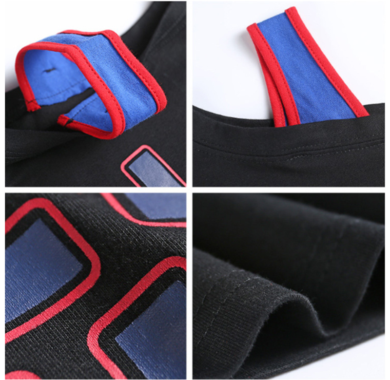 Printed Off-shoulder Oblique Shoulder Mid-length Short Sleeves