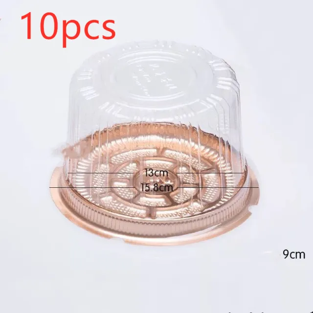 Cake Packaging Box Transparent Round Blister Box Gold - Shop at LoveMi