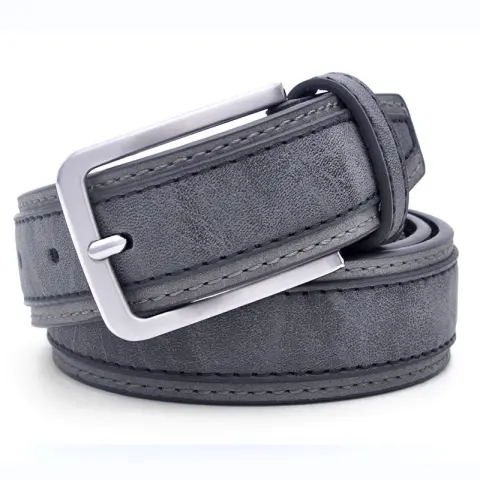 Fashion Casual Belt PU Jeans for Men