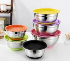Stainless Steel Non-Magnetic Salad Bowl Thickened - Spray Paint