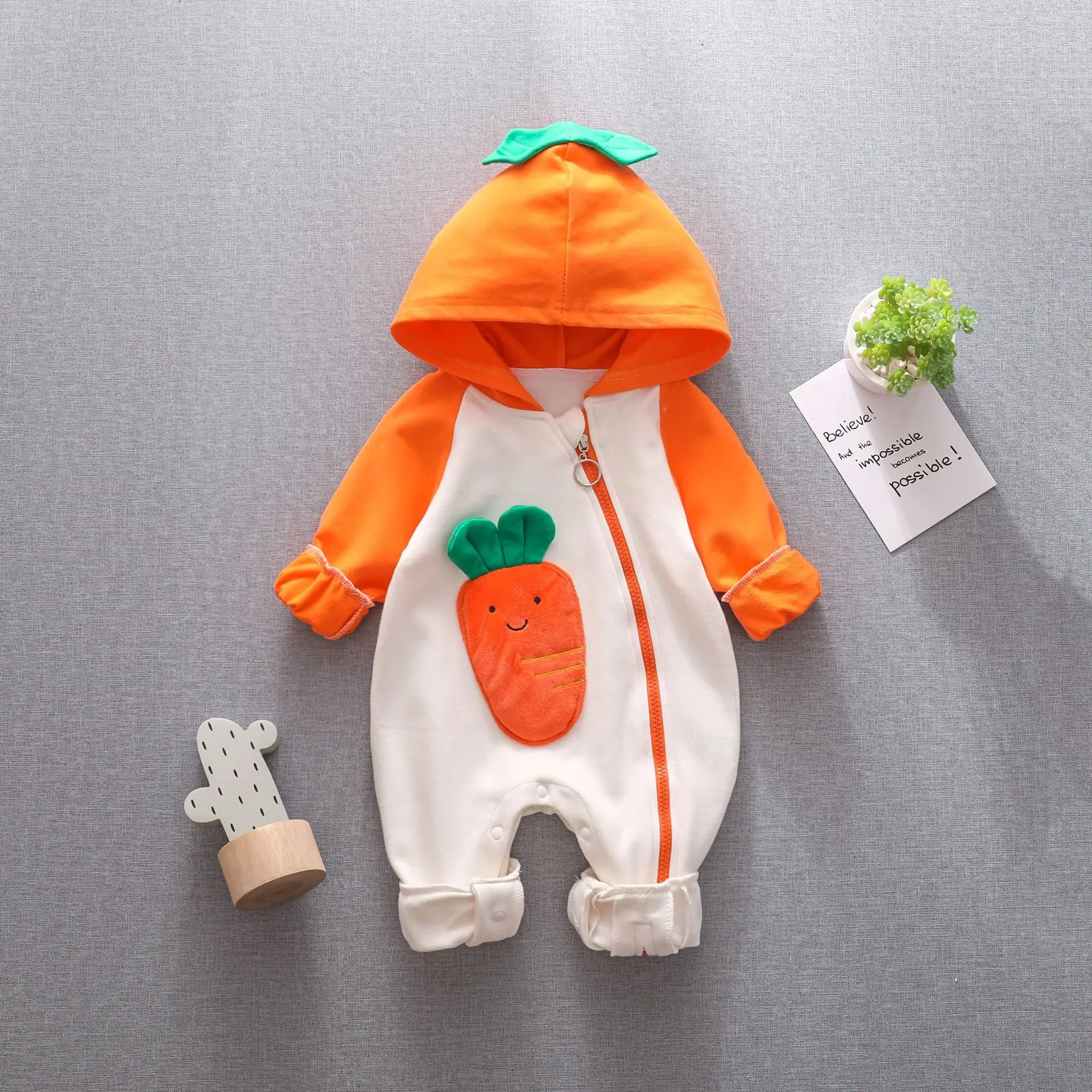 Newborn Super Cute Outing Clothes With Hood