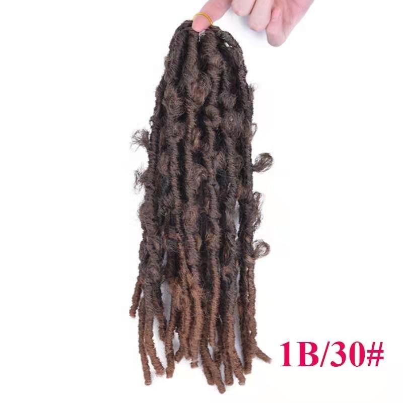 Cross-Border Wig Short Curly Hair Wrapped Tube Butterfly Song in 12strands NO1B30