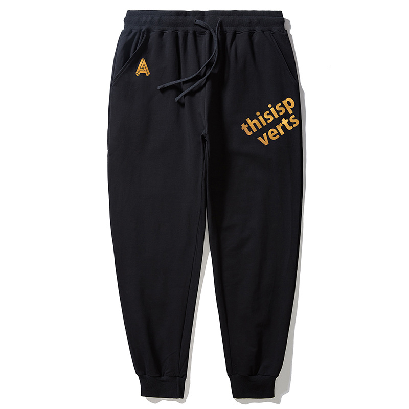 Fashion Large Men's Fat Print Stretch Sweatpants