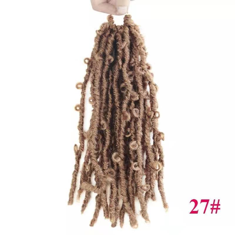Cross-Border Wig Short Curly Hair Wrapped Tube Butterfly Song in 12strands NO27