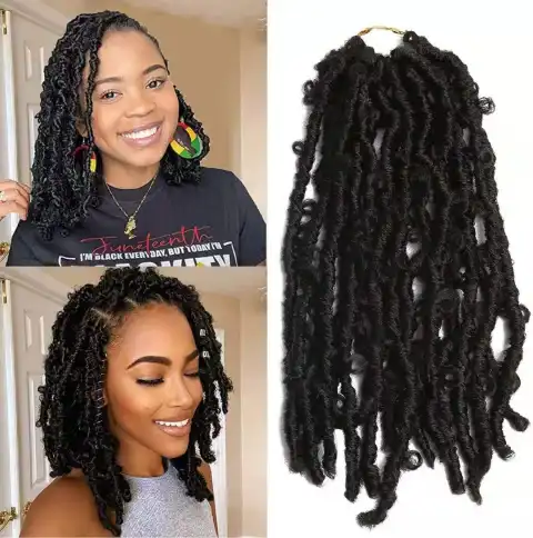 New Product Butterfly Curvy Crochet Dirty Braid African Hair