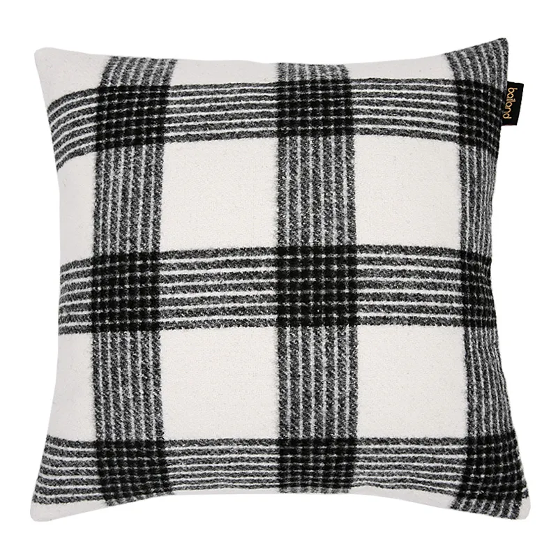 Pillow Sofa Cushion Back Pillow Case Core Waist Pillow - Black White