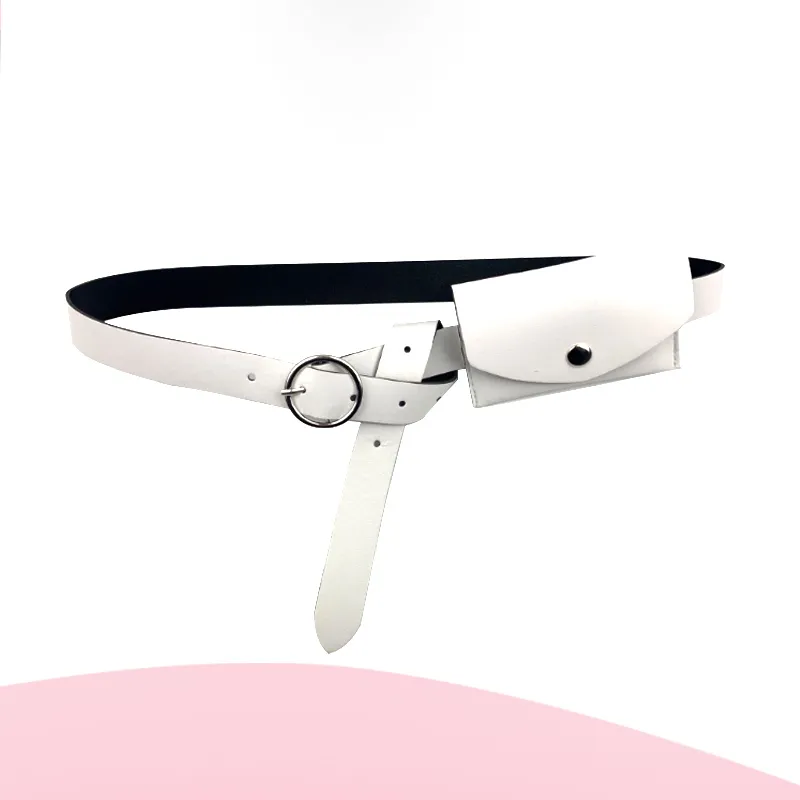 Fashion All-Match Belt Female Ins Wind Waist Bag - White