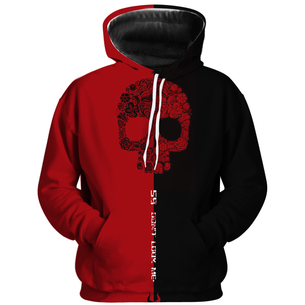 Cartoon 3D Digital Print Loose Pullover Lace Up Sweater