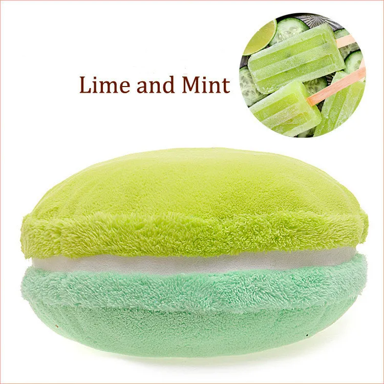 French Macaron Round Cake Creative Pillow Cushion - 14 Gradient Green