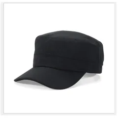 Korean Style Trendy Hat Summer Outdoor Breathable Flat Top Light Board Hat - Black - View 1