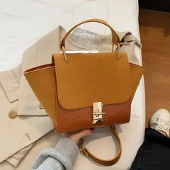 New Trendy Korean Fashion Messenger Handbag - Brown - View 1