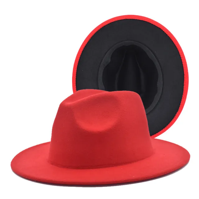 Flat Brim Jazz Hat Men's European And American Popular Hat Red - Shop at LoveMi