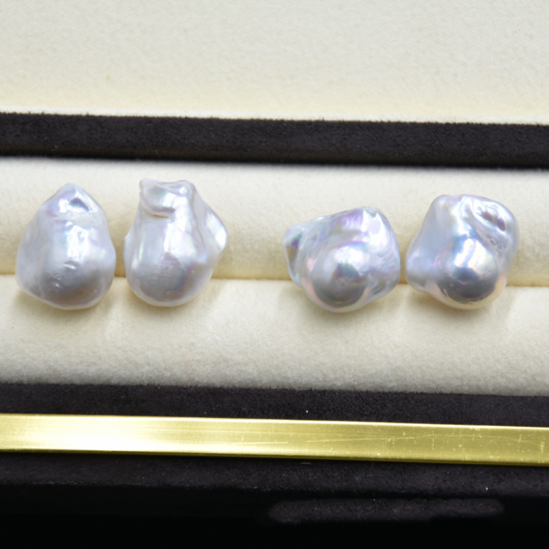 Baroque Pearl Stud Earrings Tail Bead Stud Earrings