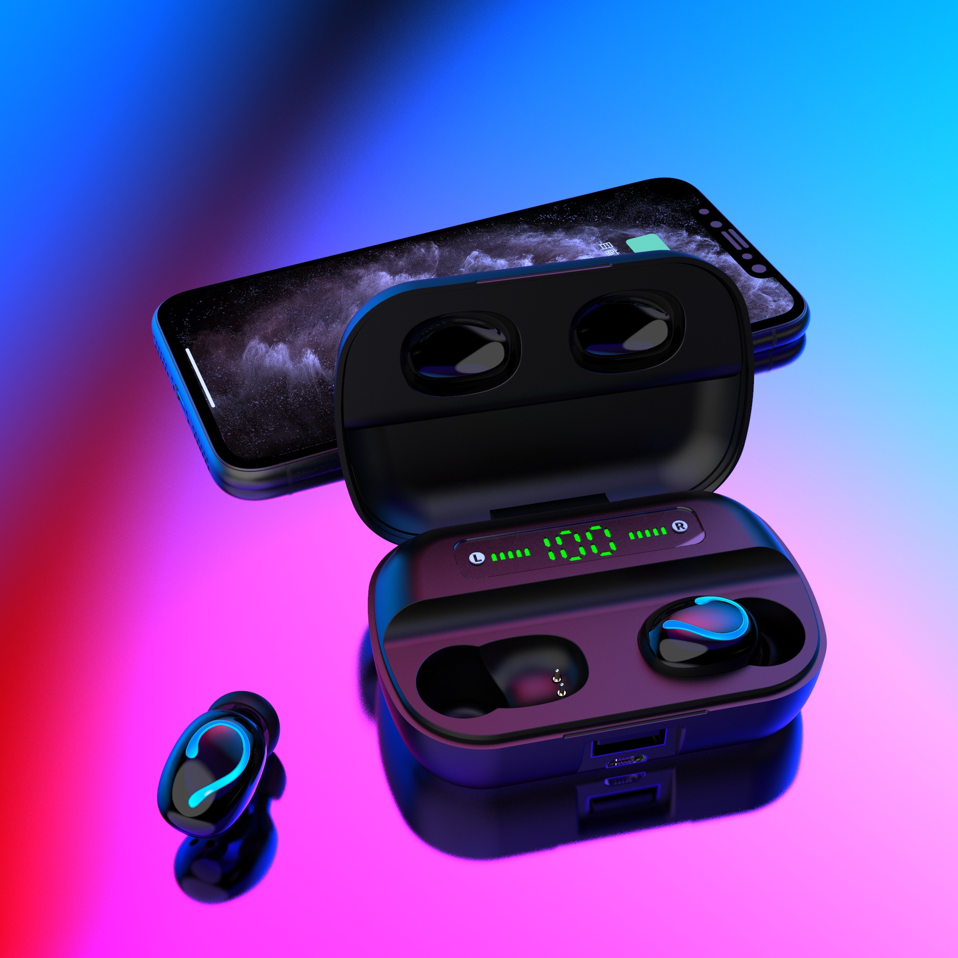 Intelligent Noise Reduction Wireless Bluetooth Headset - Image 2