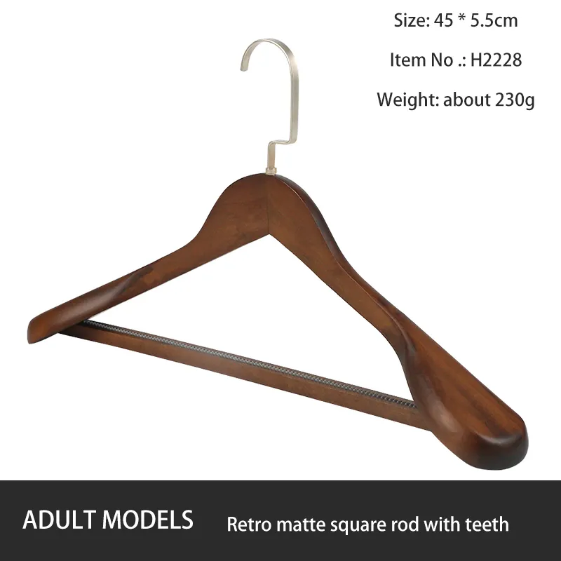 Solid Wood Hangers, Clothing Stores, Hotels, High-end