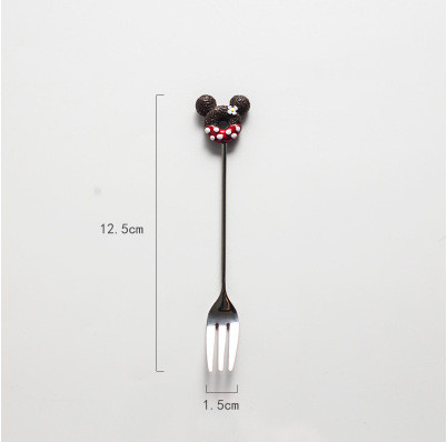 Dark Red Cartoon Fork