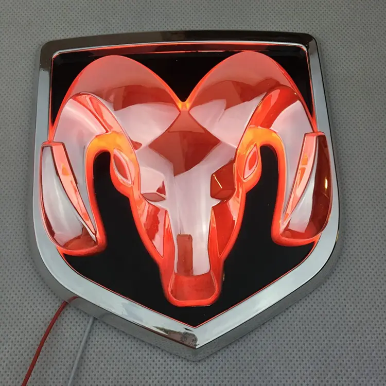 LED Luminous with Light Modified Ram Tail Logo Car