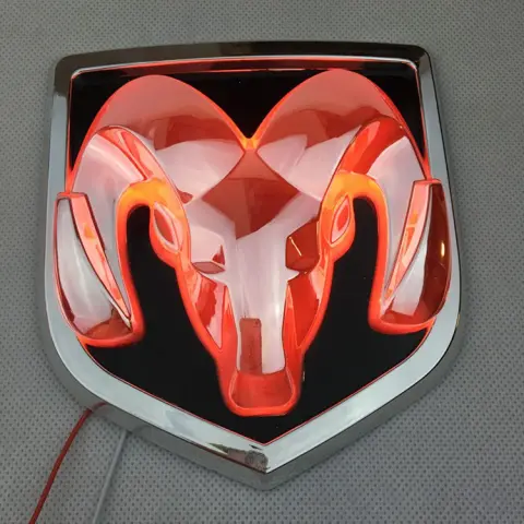 LED Luminous with Light Modified Ram Tail Logo Car