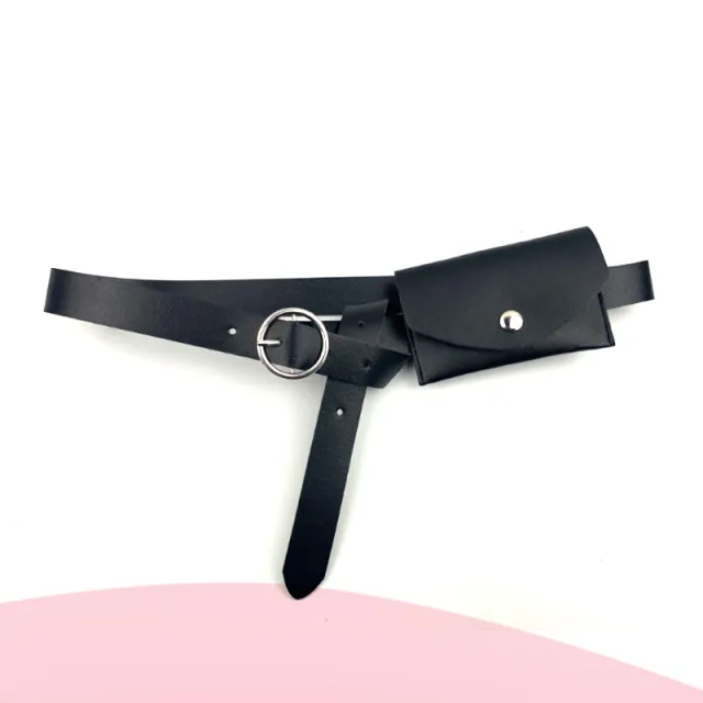 Fashion All Match Belt Female Ins Wind Waist Bag Black - Shop at LoveMi