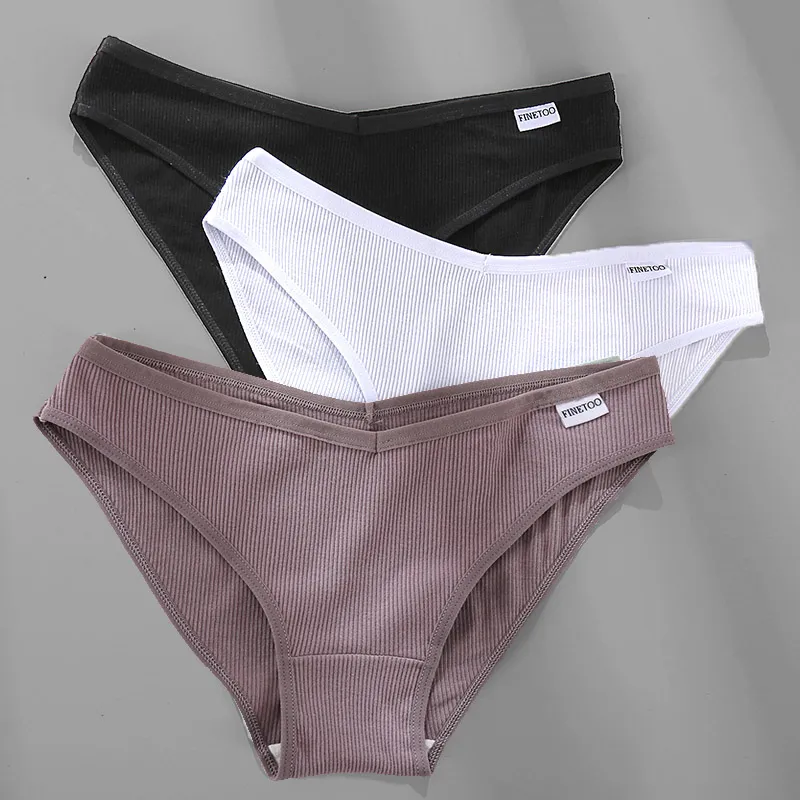 M-4XL Cotton Panties Female Underwear Sexy Women Briefs - 3 Set-3Xl