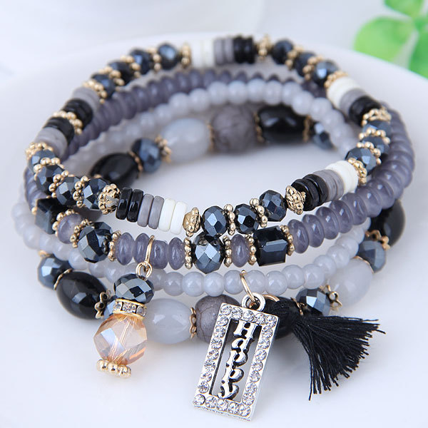Fashion Crystal Bead Fashion Ladies Multilayer Bracelet
