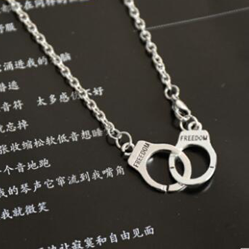 Titanium Steel Vintage Handcuff Necklace