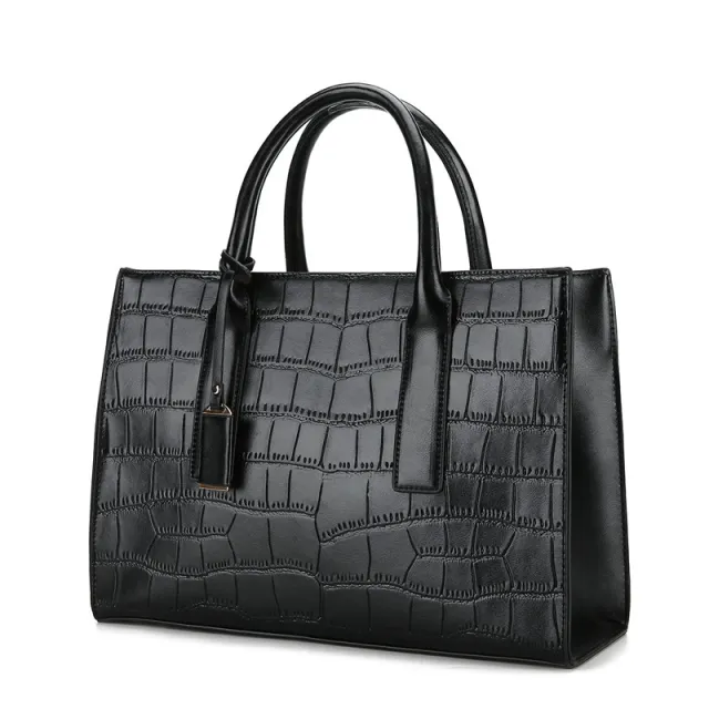 Handbag Fashion Large Capacity Pattern One Shoulder Messenger Big Bag Black - Shop at LoveMi