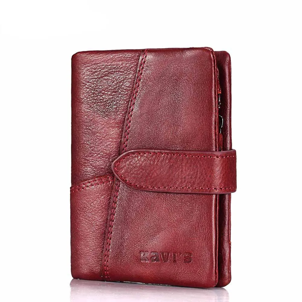 Women Coin Purse Small Portomonee Rfid Money Bag - Red