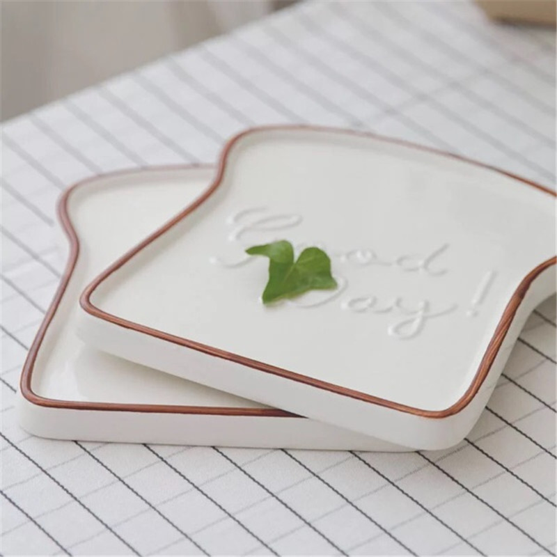 European Style Simple And Creative Cream Bread Tray