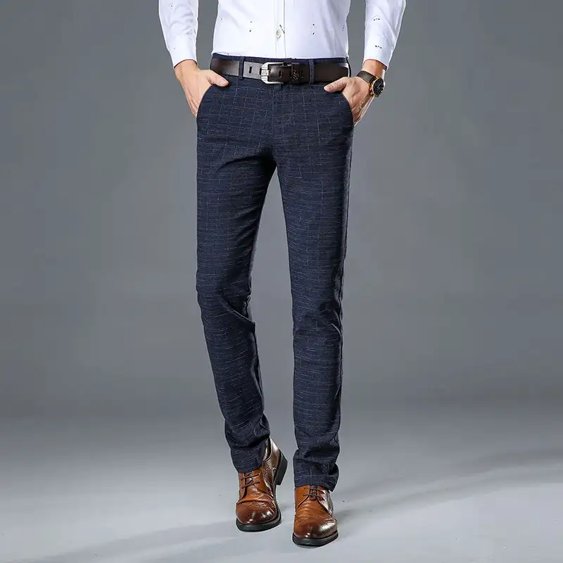 Men's Brushed Business Straight Long Pants