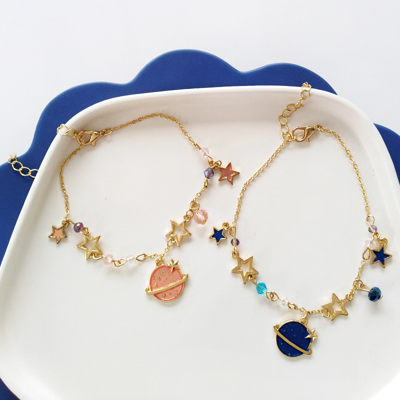 Fashion Sweet Dream Planet Five-pointed Star Wild Bracelet