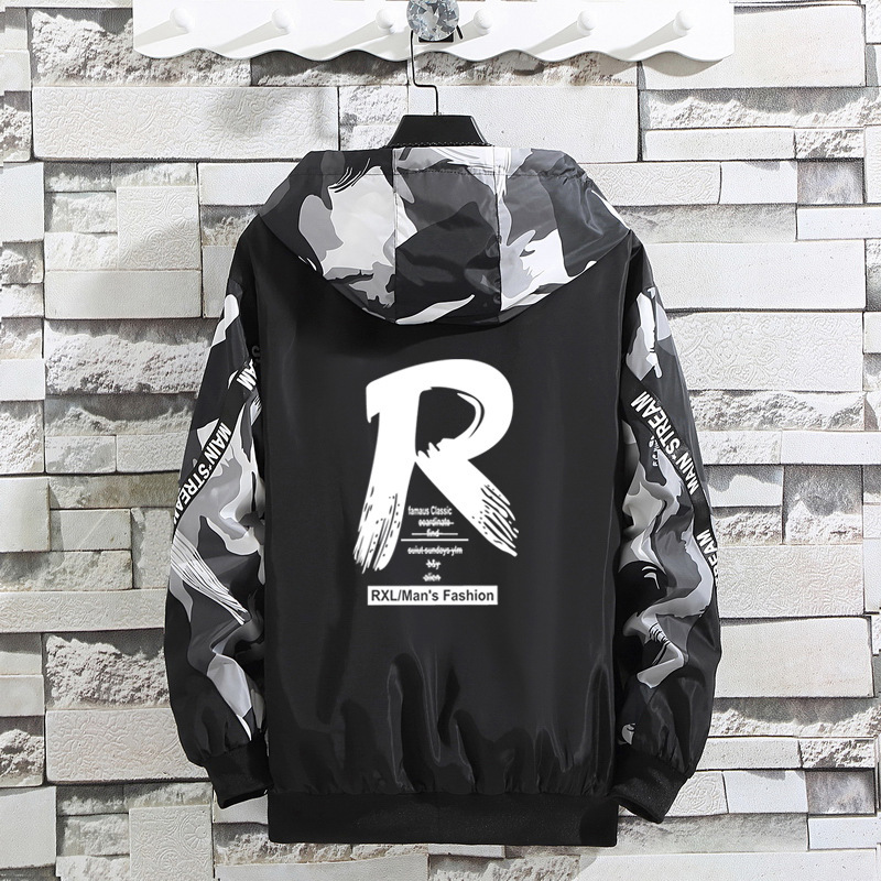 Fashion Loose Men's Hooded Jacket Casual All-Match