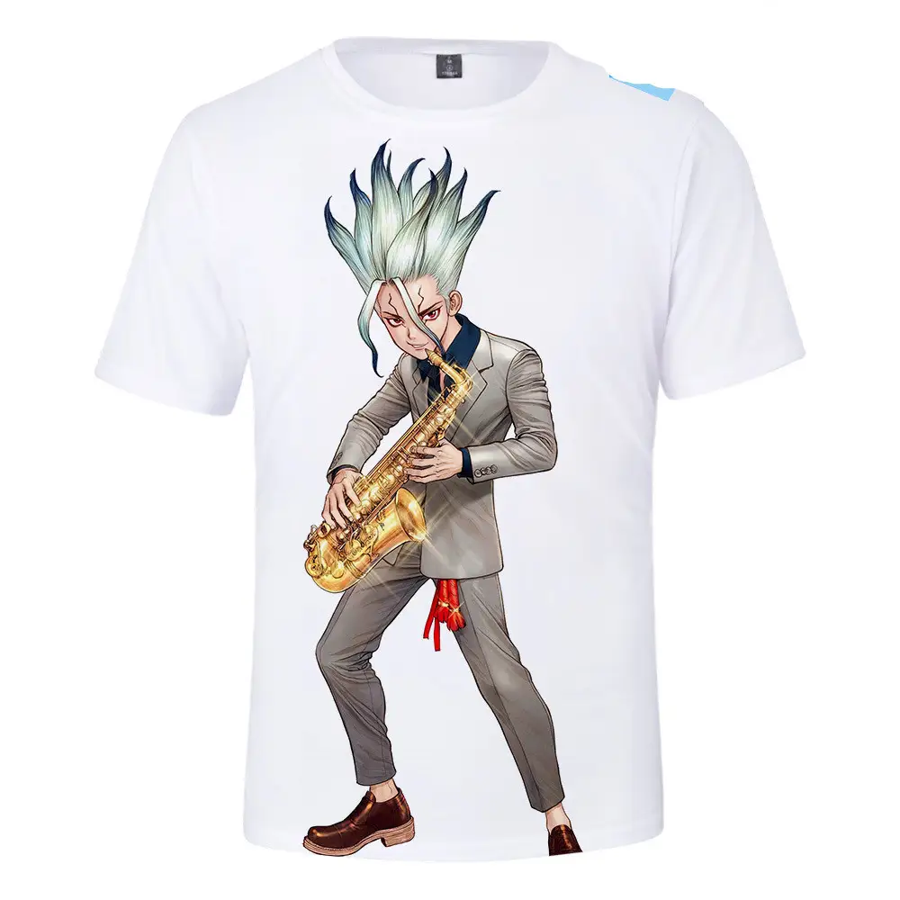 Comic 3D Digital Trend Short-sleeved T-shirt Summer Breathable