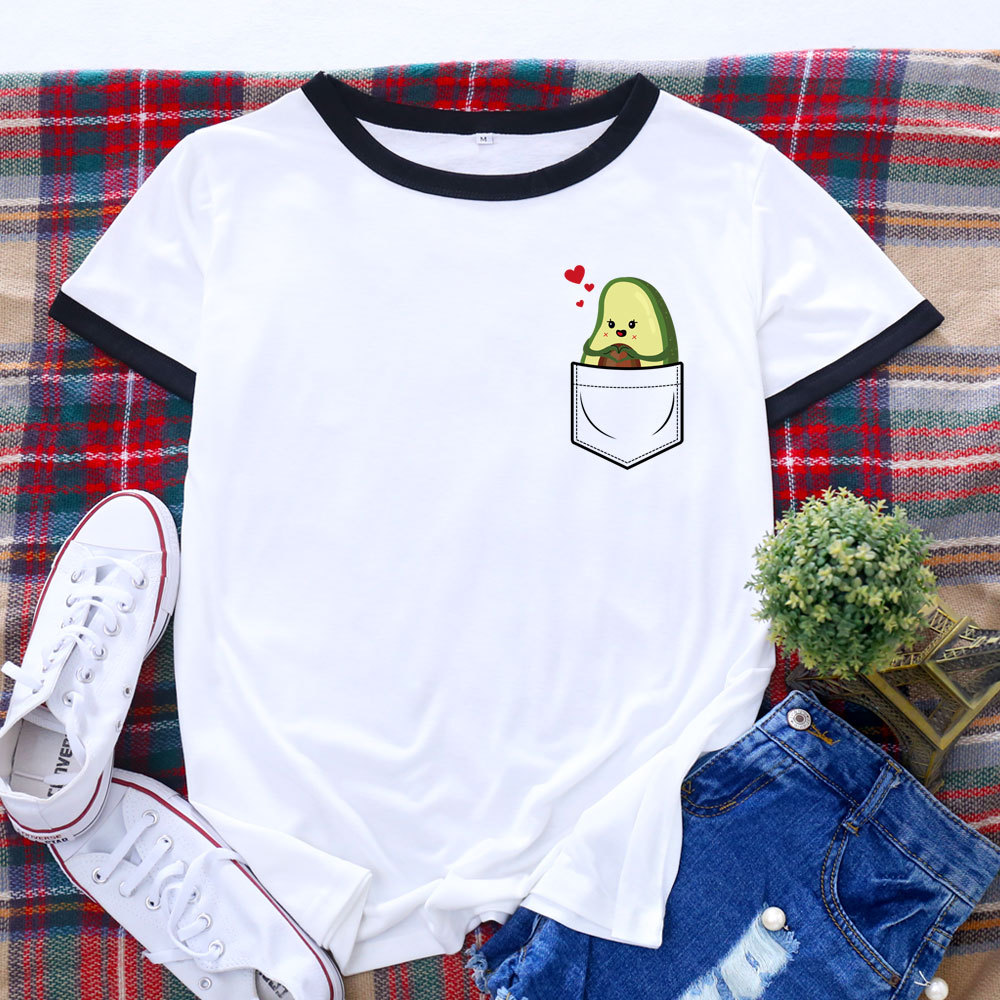 European And American Women's Dress Love Avocado Leisure