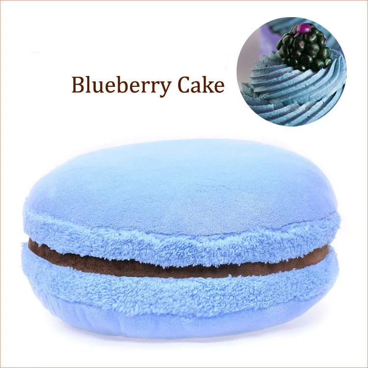 French Macaron Round Cake Creative Pillow Cushion - 10 Light Blue