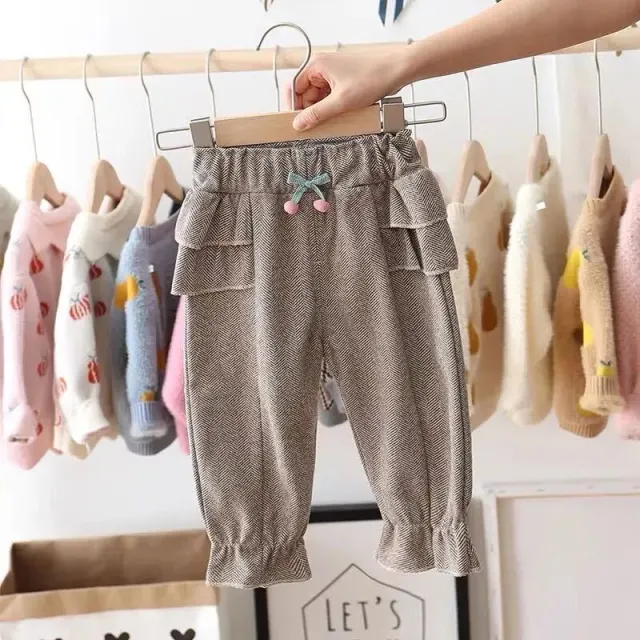 Girls' Children's Casual Pants Spring And Autumn Lantern Pants Brown - Shop at LoveMi