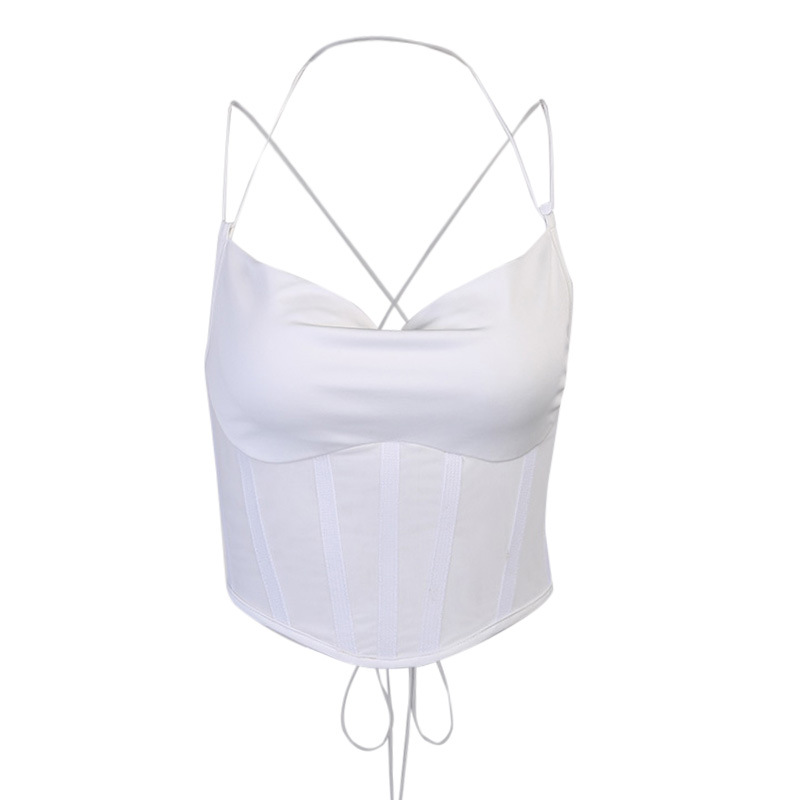 Fashion Sexy V-neck Back Straps Waistcoat For Ladies