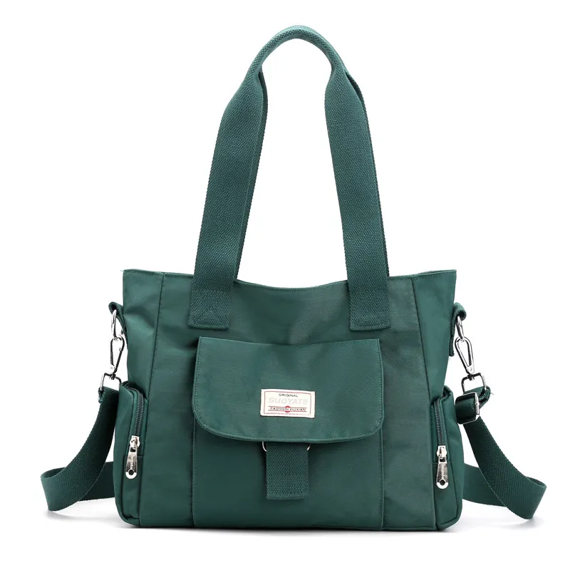 Oxford Cloth Large Capacity Ladies Handbag - Green