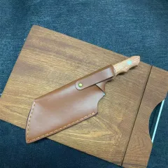 Chopping And Cutting Dual Purpose Manganese Steel Knife Household Slicing Knife - Leather Suit - View 1