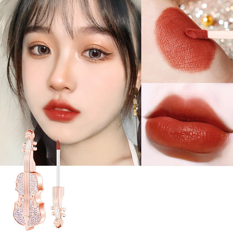 Violin Soft Mist Velvet Air Lip Glaze Is Not Easy To Fade Lipstick 405Style - Shop at LoveMi