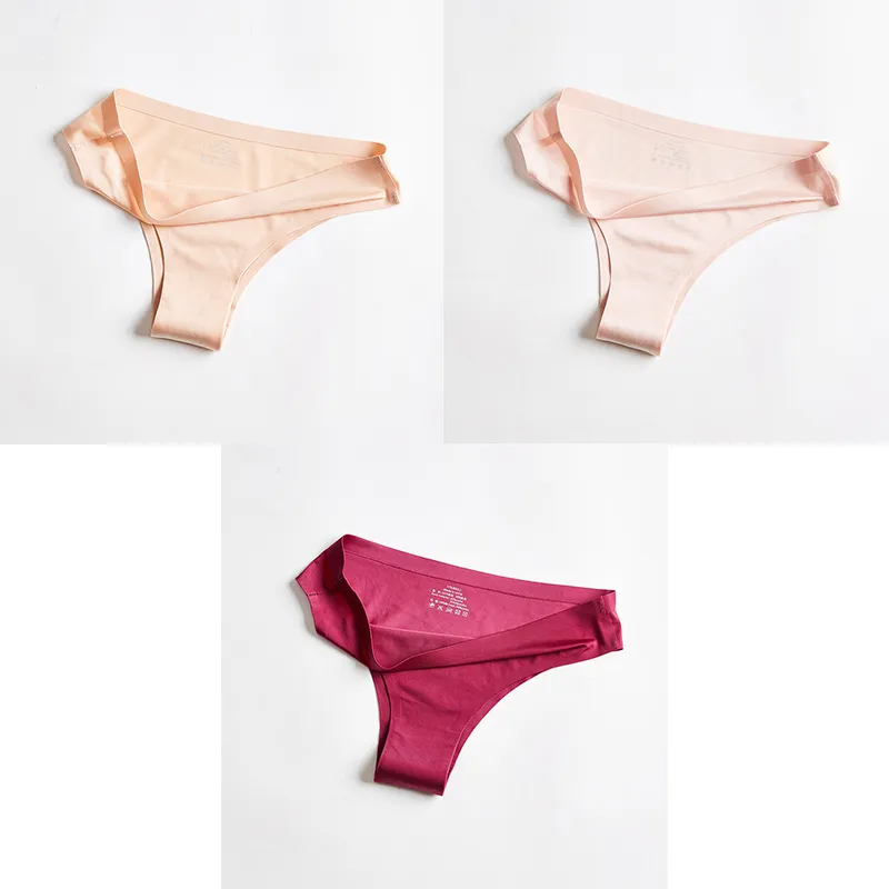 Ice Silk Seamless Low-rise Sexy Girl In Briefs - 19Style-Xl