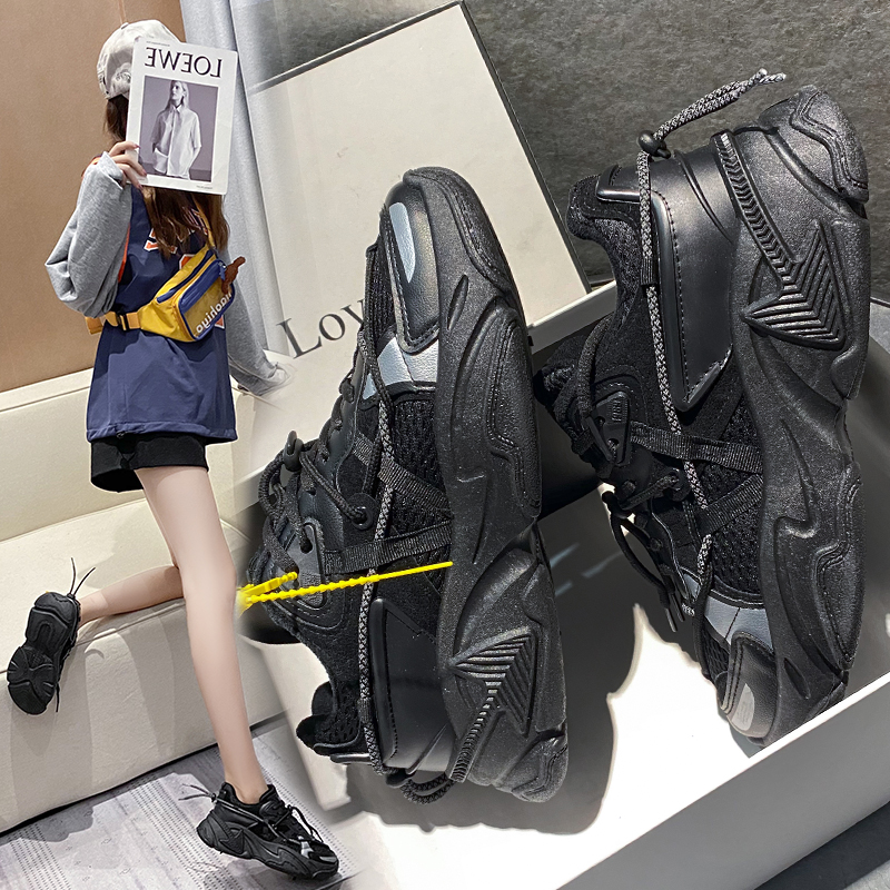 Breathable Thick Soled High Thin Muffin Sports Shoes