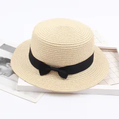 Summer New Style Bow Beach Sun Hat Women - Beige - View 1