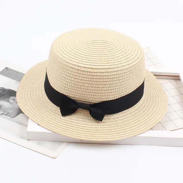 Summer New Style Bow Beach Sun Hat Women Beige - Shop at LoveMi